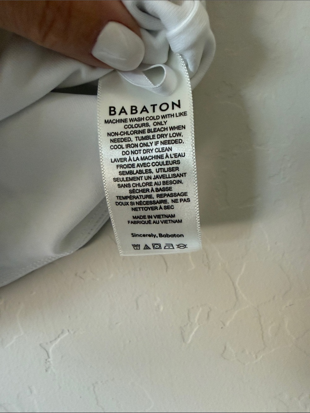 Babaton White Square-Neck Short Sleeve Top XS double lined! EXC COND! - Picture 3 of 4